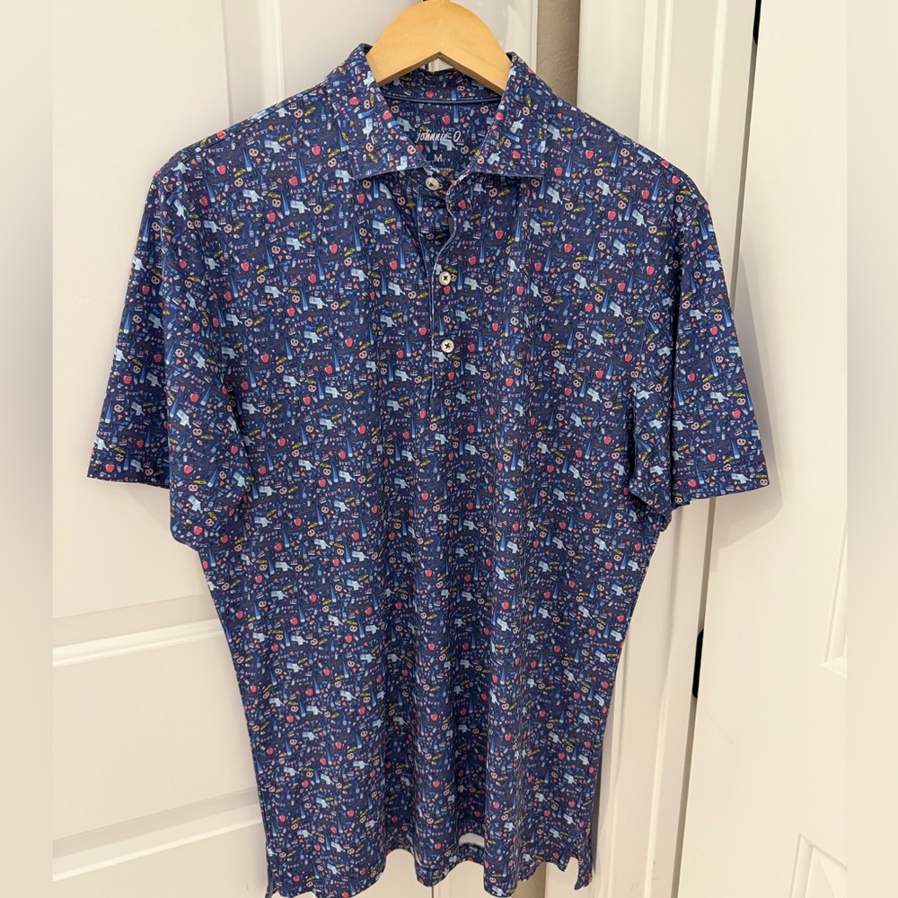 Johnnie-O The New Yorker Jersey Performance Polo Shirt Men’s Size M